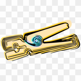 Vector Illustration Of Clothespin Or Clothes-peg Fastener, HD Png Download - clothes pin png