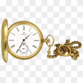 Antique Gold Mens Pocket Watch, HD Png Download - gold clock png