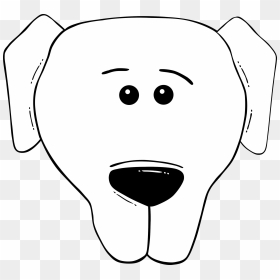 Black And White Dog Cartoon - Cartoon Dog Face .png, Transparent Png - dog nose png