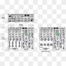 Ff4000 Dj Mixer Technical Drawing - Dj Mixer Dimensions, HD Png Download - dj mixer png