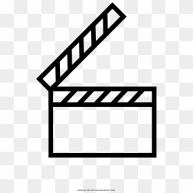 Clapperboard Coloring Page - Movie Clapboard Coloring Page, HD Png Download - clapper board png