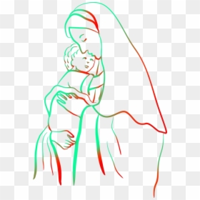 Art,artwork,arm - Mary And Jesus Clipart, HD Png Download - vhv