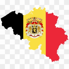 Belgium Map Flag With Coat Of Arms Clip Arts - Flag Of Belgium With Coat Of Arms, HD Png Download - arm.png