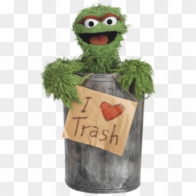 Oscar The Grouch I Love Trash, HD Png Download - vhv