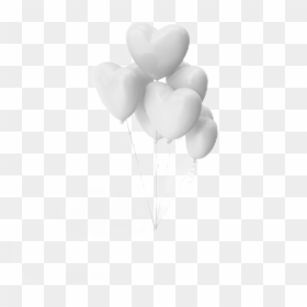 #ftestickers #white #balloons #heart #freetoedit, HD Png Download - white balloon png