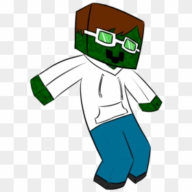 Cool Zombie Mascot - Cartoon Minecraft Zombie, HD Png Download - minecraft zombie png