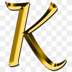 Letters Abc K Free Photo - Letter K In Gold, HD Png Download - gold letters png