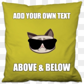 Grumpy Cat Emoji Meme - Cushion, HD Png Download - present emoji png
