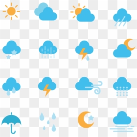 Blue Symbol Weather Rain Area Download Free Image - Weather Symbols Transparent, HD Png Download - rain emoji png