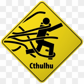 Cthulhu Warning Sign, HD Png Download - skyrim icon png