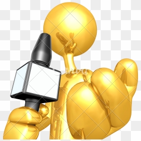 Microphone Clipart Reporter Microphone - Microphone, HD Png Download - gold microphone png