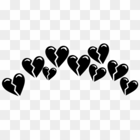 Black Broken Hearts Png, Transparent Png - emoji hearts png
