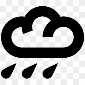 Rain Weather Cloud - Rain Symbol, HD Png Download - rain emoji png