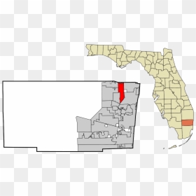 Unincorporated Areas In Broward County, HD Png Download - florida state outline png