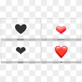 Heavy Black Heart On Various Operating Systems - ❤ Android, HD Png Download - black heart clipart png
