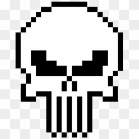 Punisher Skull Pixel Art, HD Png Download - the punisher logo png