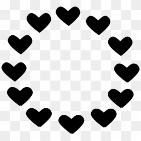 Heart Circle Clipart, HD Png Download - black heart clipart png