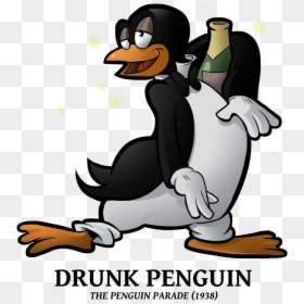 Penguin Clipart Drunk - Drunk Penguin Looney Tunes, HD Png Download - vhv