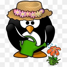 Microsoft Clip Art Gardening Clipart Garden Penguin - Gardening Penguin, HD Png Download - penguin clipart png