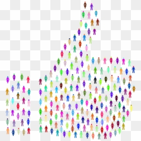 Line,symmetry,social Media - People Thumbs Up Clipart, HD Png Download - facebook thumb png