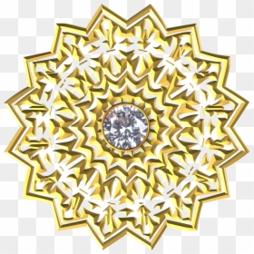 Gold, Gem, Ornament, Flourish, Circle, Symmetric - Mandalas Doradas Png, Transparent Png - gold flourish png