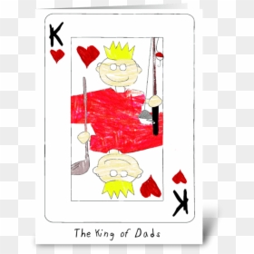 King Of Dads Greeting Card - Illustration, HD Png Download - king card png