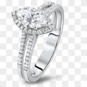 Diamond Ring In 18k White Gold - Pre-engagement Ring, HD Png Download - white ring png