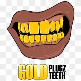 Smile Vector Tooth Grillz - Gold Teeth Clipart, HD Png Download - gold grill png