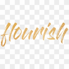 Flourish - Calligraphy, HD Png Download - gold flourish png