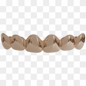 Image Of 6 Top Teeth Solid 10k Gold Grills - Wood, HD Png Download - gold grill png
