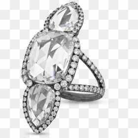 White Diamond North-south Ring, - Engagement Ring, HD Png Download - white ring png