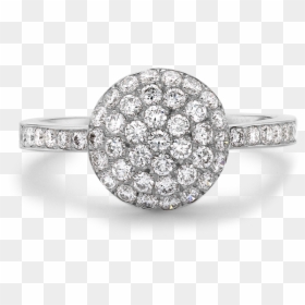 Pave Diamond Cluster Ring, HD Png Download - white ring png