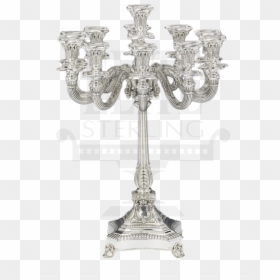 Close Quatro Silver Candelabra 11 Light - Antique, HD Png Download - candelabra png