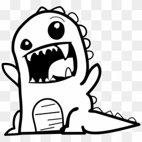 Rawr Dinosaur Outline Clip Arts - Rawr Dinosaur, HD Png Download - dinosaur cartoon png