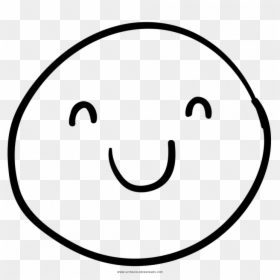 Happy Face Coloring Pages - Drawn Transparent Smiley Face, HD Png Download - carita feliz png