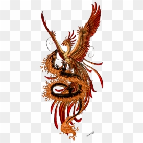 Clip Art Pin By April Iddins - Phoenix And Dragon Tattoo, HD Png Download - fenix png