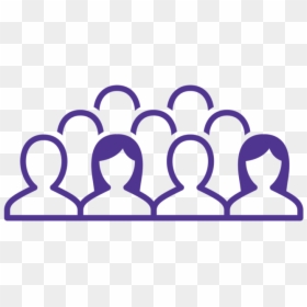 Icons Black Crowd Purple - Illustration, HD Png Download - crowd icon png