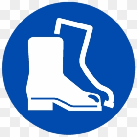 Feet Protection Symbol Clip Arts - Safety Boots Sign, HD Png Download - stairs icon png
