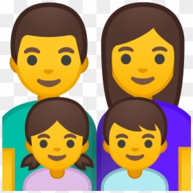 Family Man Woman Girl Boy Icon - Emoji Family Png, Transparent Png - couple emoji png