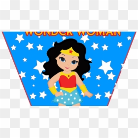 Bandeirinhas Feliz Aniversário Para Festinha Com Temática - Wonder Woman Vector Png, Transparent Png - carita feliz png