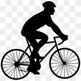 Silhouette, Wheel, Cyclist, Bike, Seated, Active, Man - Biking Clipart, HD Png Download - bike silhouette png