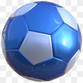 3d Soccer Ball Png Ball - Blue Soccer Ball Transparent Background, Png Download - football outline png