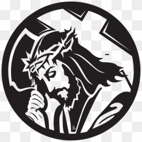 Jesus On Cross Png Black And White - Jesus Vector, Transparent Png - jesus silhouette png