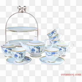 Creative Palace Coffee Set Suit European Ceramic Household - Saucer, HD Png Download - tea cups png