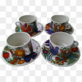 Set Of 4 Tea Cups Acapulco Villeroy & Boch"  Src="https - Porcelain, HD Png Download - tea cups png