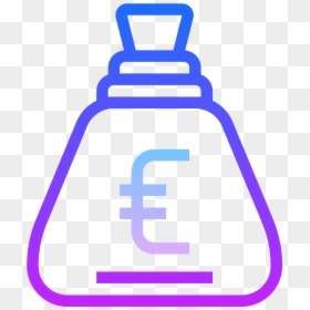 Money Bag Euro Icon, HD Png Download - money bag icon png