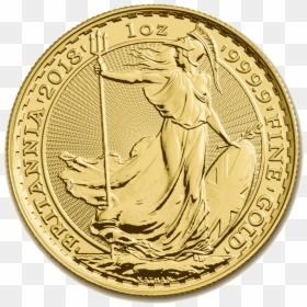 Transparent Gold Coins Clipart - Britannia 1oz Gold Coin, HD Png Download - pile of gold coins png