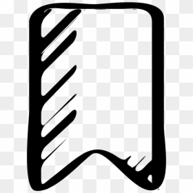 Bookmark Sketched Symbol Outline - Book Mark Flag, HD Png Download - football outline png