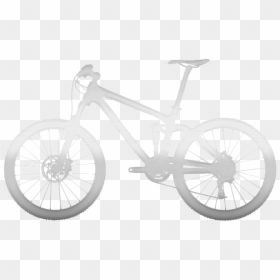 Mountain Bike Silhouette Gray, HD Png Download - bike silhouette png