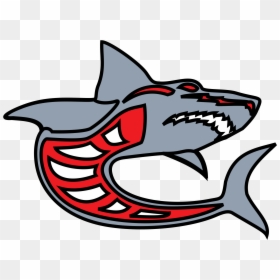 Shark Grey Red By Ashed Clip Arts - Shark Red Transparent, HD Png Download - cartoon shark png
